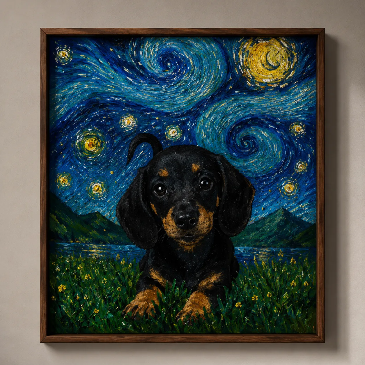 Cuadro de perrito personalizado